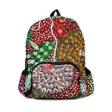 Aboriginal Art | Fold up Backpack | Coral Hayes
